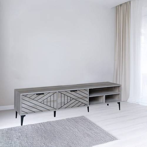   وحدة تلفزيون رمادي 180×40×45 سم  