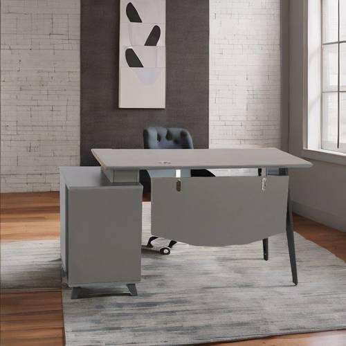   مكتب خشب مودرن رمادى 120×60×75 سم 