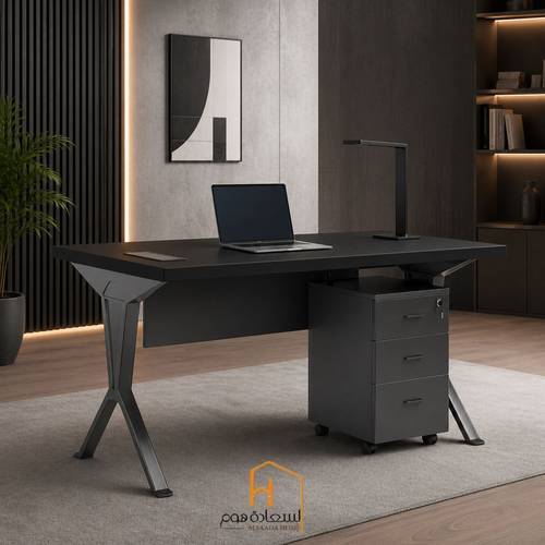  مكتب - 120*60*75 سم - أسود  ورمادي 