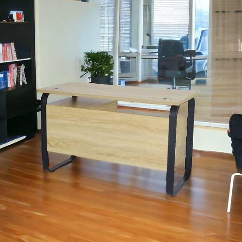 مكتب خشب  120×60×75سم - بني فاتح