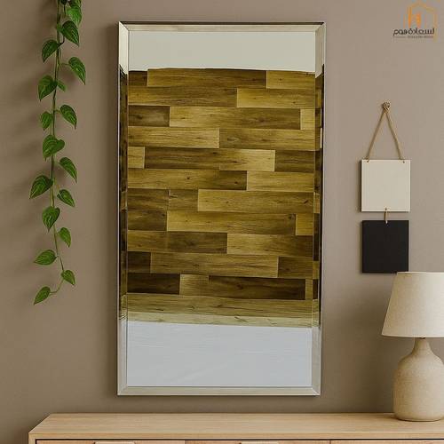 مرأة اطار استيل- فضي- 120*60