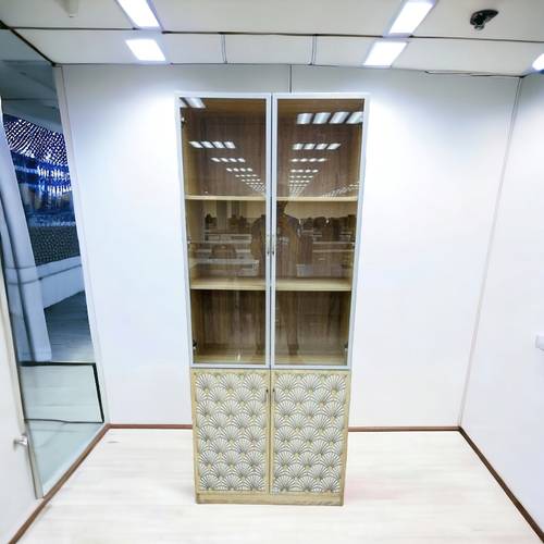 دولاب مكتبى  خشبى بيج 40×80×200سم
