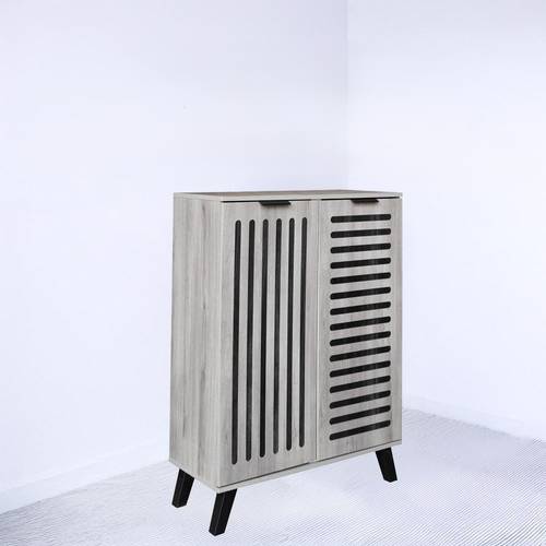   دولاب  احذية 2باب -110*35*80- رمادي