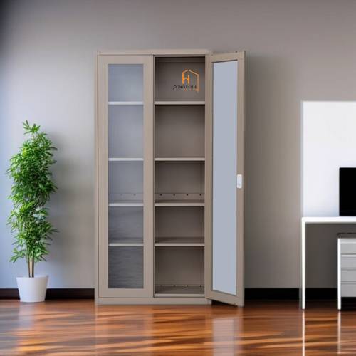 دولاب مكتبى حديد - 40×85×180 سم - بيج