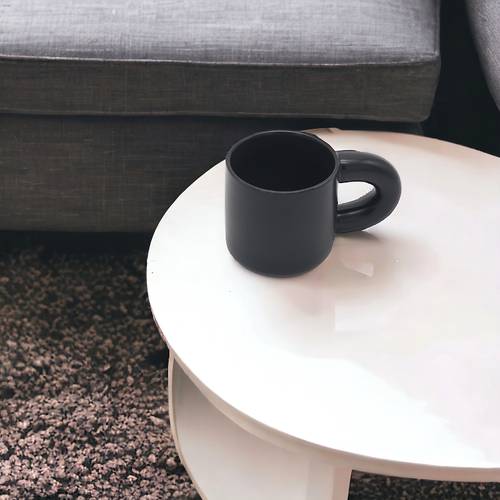 كوب زجاج اسود متعدد الاستخدام