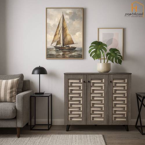 دولاب أحذية متعدد الأغراض 91*89*34- رمادى 