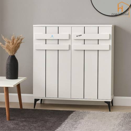  دولاب احذية 2باب -95*30*80- أبيض