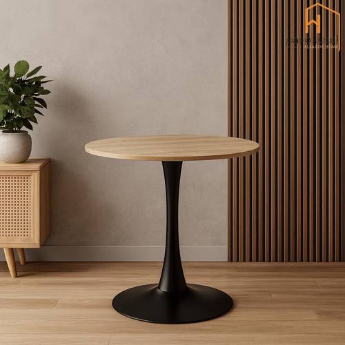 طاولة خدمة مفرد دائري -خشب -60*60*74 سم