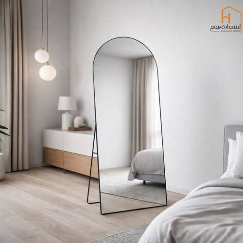  مرأة استاند اطار معدن- أسود - 80×180 سم