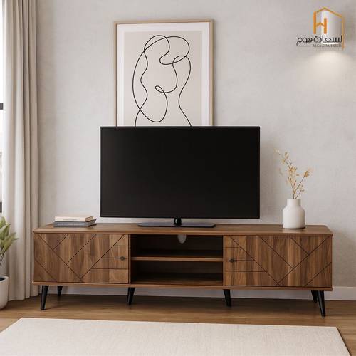 وحدة تلفزيون- 200×40 سم-بني.
