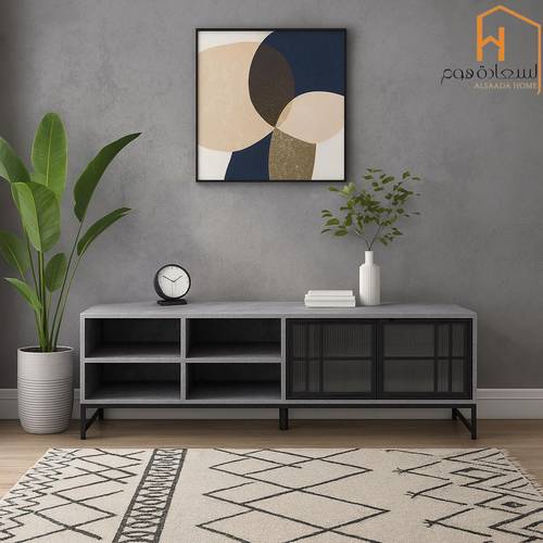 وحدة تلفزيون- 160×50×40 سم-رمادى 