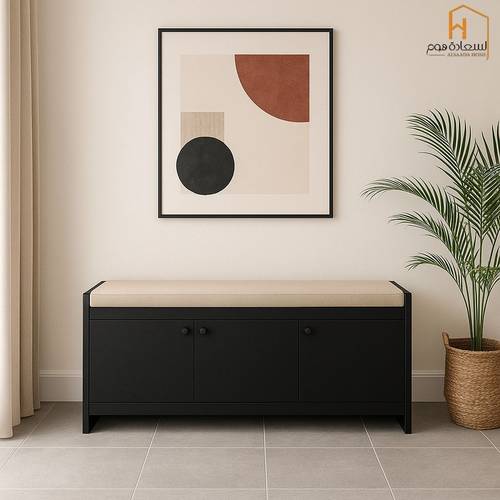 دولاب بوفيه متعدد الاغراض - 52X40X120 سم-اسود