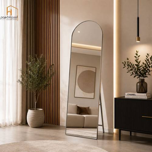 مرأة استاند اطار - رمادي - 50×160 سم