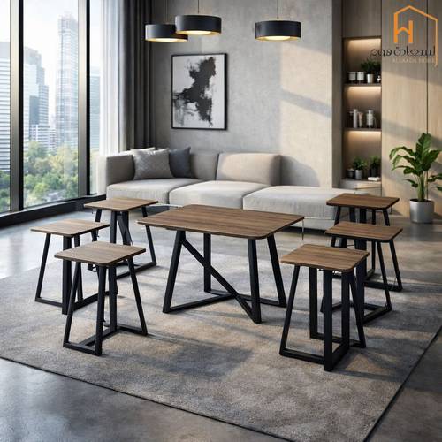 طقم طاولات كنب 6+1 قطع 