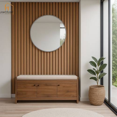 دولاب بوفيه متعدد الاغراض - 52X40X120 سم-بني