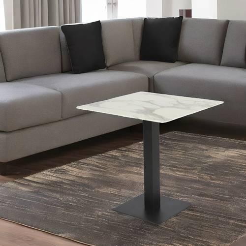 طاولة خدمة مفرد خشب  أبيض 73x70x70 سم	