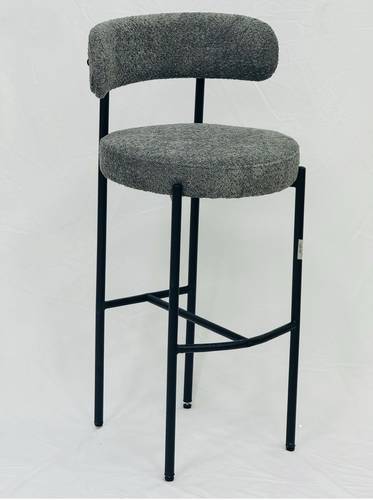 كرسي بار مخمل - رمادى-113x55x43 سم 