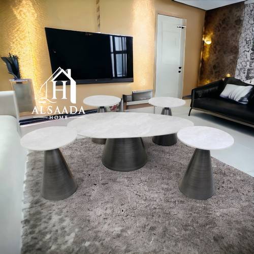طقم طاولات خدمة سيراميك 5 قطع 