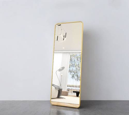 مرأة استاند اطار - ذهبي -62×167