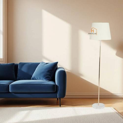 مصباح ارضى معدنى ذهبي - 150×30