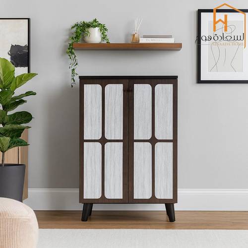 دولاب احذية متعدد الاستخدام-91*34*60-بني ورمادى 