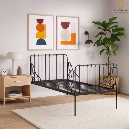 هيكل سرير حديد اطفال -170X80سم -اسود 