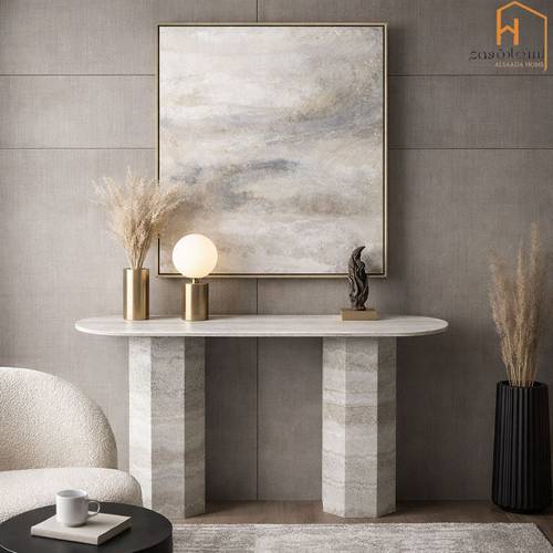 مدخل استقبال - 80*40*130 سم - ابيض حجري