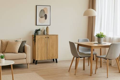دولاب أحذية متعدد الأغراض 80×32×94- خشبي-فاتح