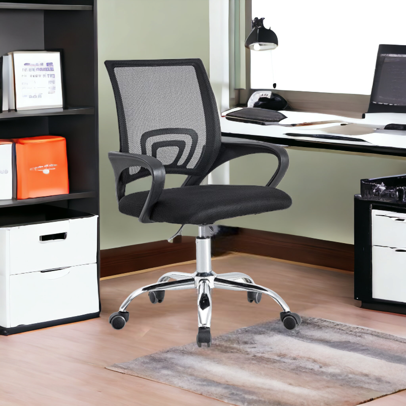 كرسي مكتب دوار أسود متحرك 50×50×100 سم