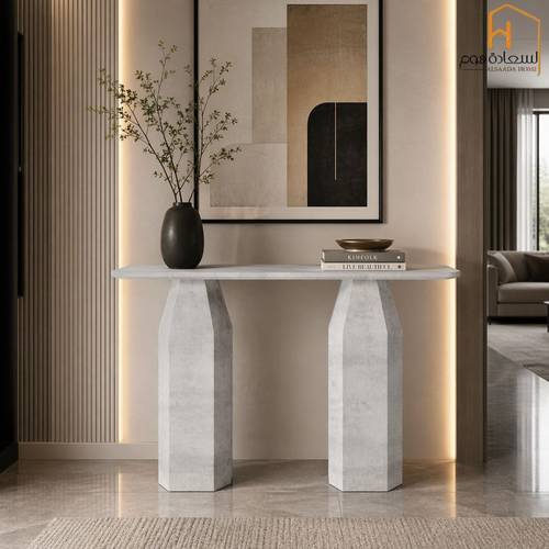مدخل استقبال رخام - فضي - 120*40*82 سم