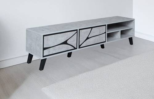 وحدة تلفزيون- 180×40×45سم-رمادى