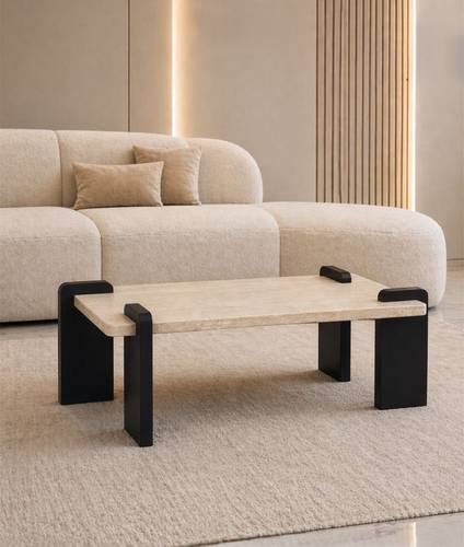  طاولة شاي مفرد  - Travertine- م 40*60*120 سم 