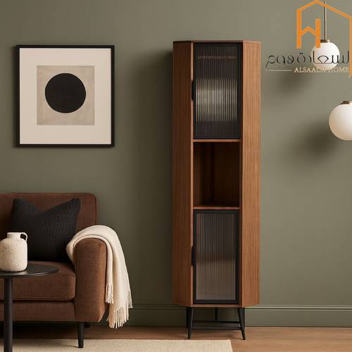 دولاب بوفيه متعدد الاغراض - 56X180 سم-بني