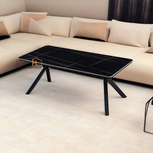 طاولة خدمة مفرد سيراميك - 120X60X47 سم - اسود