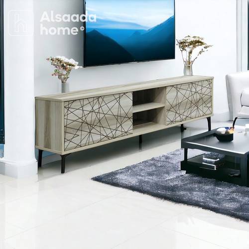 وحدة تلفزيون خشبي - 160×40×45 سم