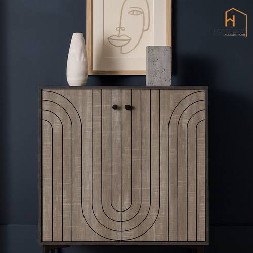   دولاب احذية 2باب -95*30*80- رمادي