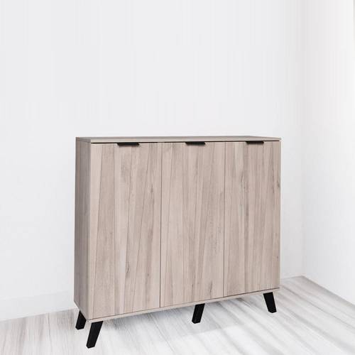 دولاب أحذية متعدد الأغراض- 3 باب - 110X120X35 سم - خشبي