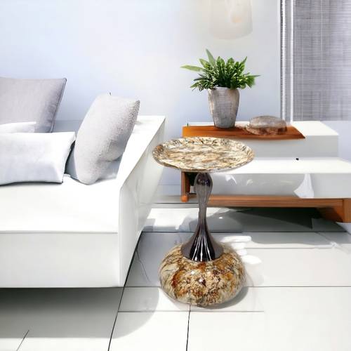 طاولة خدمة مفرد سطح أسود 54×40×40 سم