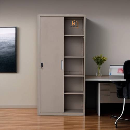 دولاب مكتبى حديد - 40×85×180 سم - بيج