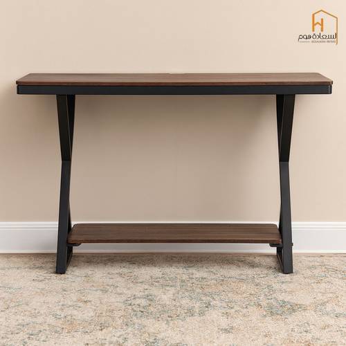 مدخل استقبال خشب -بني - 80x40x120سم