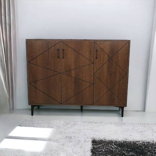 دولاب أحذية متعدد الأغراض - 3 باب - 120x40x95 سم