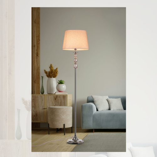 مصباح ارضى معدنى  فضى 35 ×158 سم