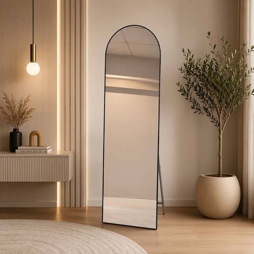 مرأة استاند اطار - أسود - 50×160 سم