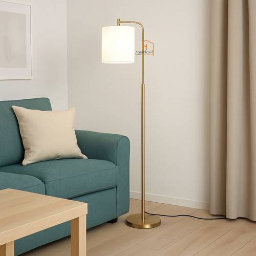 مصباح ارضى معدنى ذهبي - 155×25