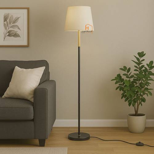 مصباح ارضى معدنى اسود - 158×35
