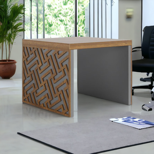 طاوله شاى مكتبيه بنى+رمادى 45×60×60 سم