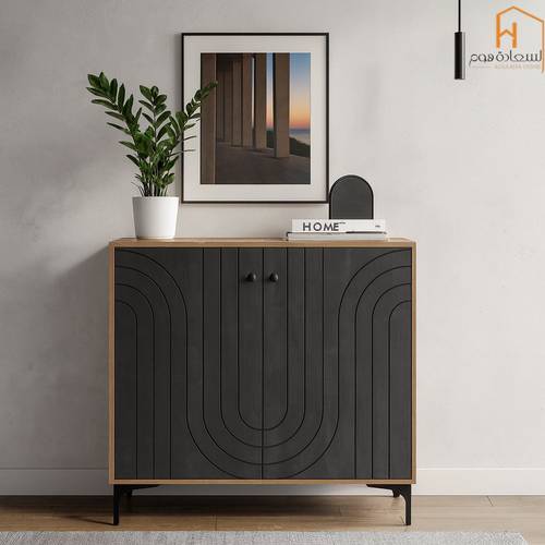    دولاب احذية 2باب -95*30*80- بني غامق