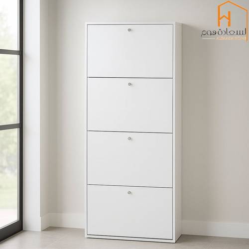  دولاب أحذية متعدد الأغراض 158×25×62- ابيض