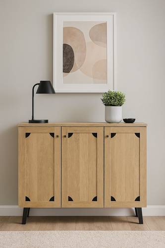 دولاب أحذية متعدد الأغراض 120×32×94- بني فاتح