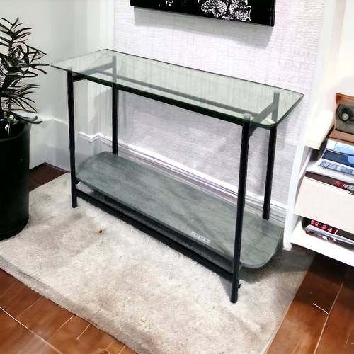 مدخل استقبال خشب مع زجاج  80x120x40سم